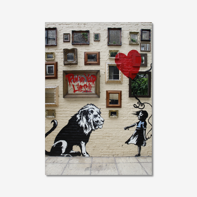 BANKSY GIRL WITH LION